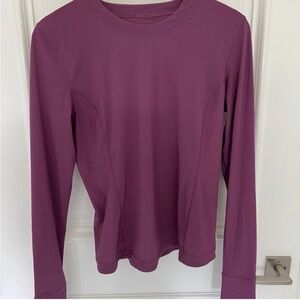Lululemon ventilated mesh-back running long sleeve shirt